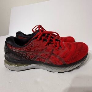 ASICS Gel Nimbus 23 “Classic Red Black” Mens Running Shoes US Size 10.5- RARE!